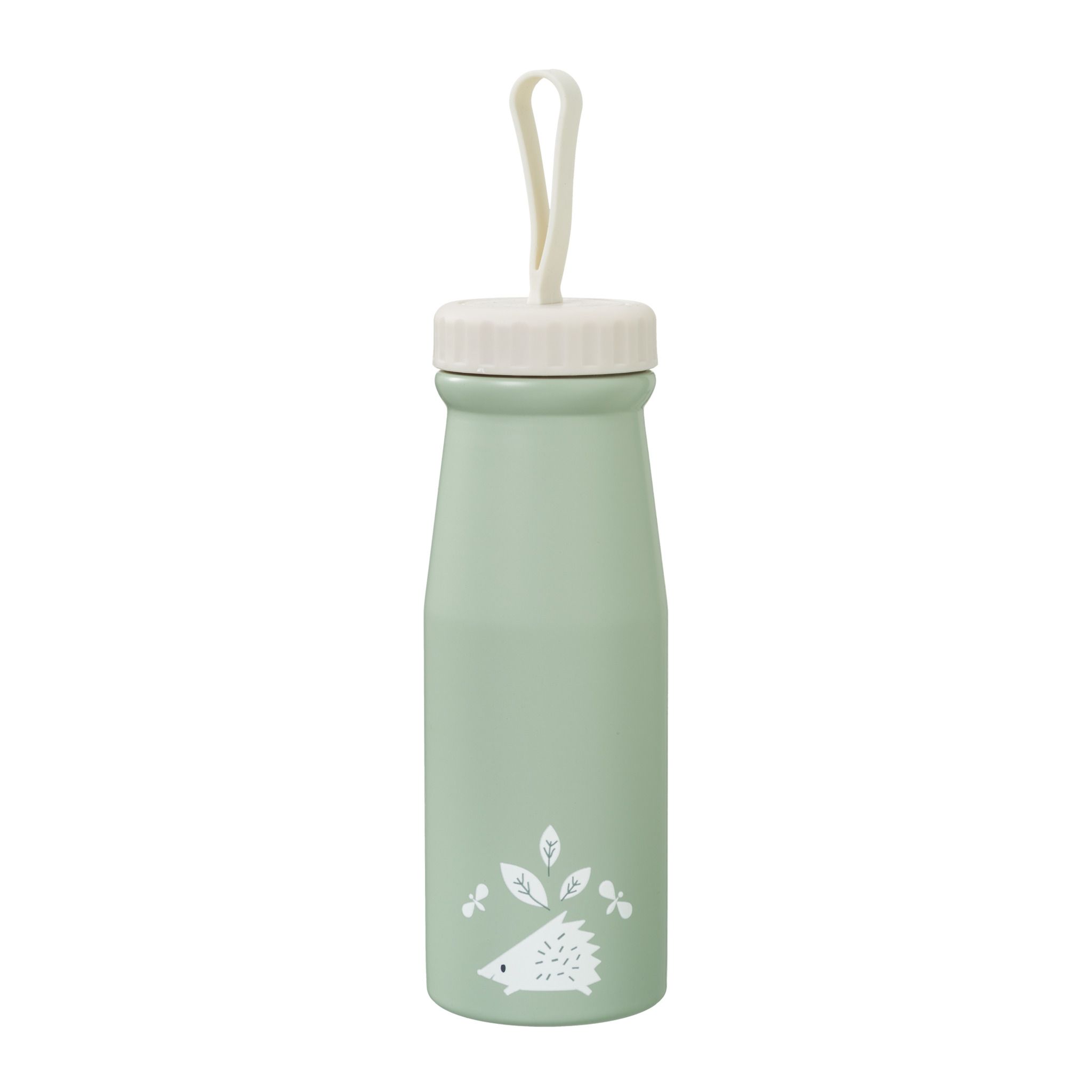 Бутылка-термос для напитков Fresk "Лесной ежик", серо-зеленая, 380 мл
